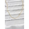 CM 14K Gold Renk Lazerli Zincir Model 60 cm Kadın Kolye - TJ-BKO10957