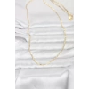 CM 14K Gold Renk Lazerli Zincir Model 60 cm Kadın Kolye - TJ-BKO10957