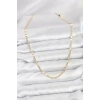CM 14K Gold Renk Lazerli Zincir Model Kadın Kolye - TJ-BKO10923