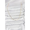 CM 14K Gold Renk Pirinç Ataç Zincir 60 cm Kadın Kolye 5886