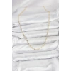 CM 14K Gold Renk Pirinç Gemi Zinciri Model Kadın Kolye 5886