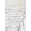 CM 14K Gold Renk Top Zincir 60 cm Kadın Kolye 5886