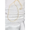 CM 14K Gold Renk Top Zincirli Model 60 cm Kadın Kolye - TJ-BKO10958
