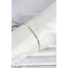 CM 14K Gold Renk Yassı Ezme Zincir Model Kadın Bileklik - TJ-BB8292