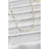CM 14K Gold Renk Yassı Gemici Zincir Model 60 cm Kadın Kolye 5886