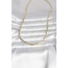 CM 14K Gold Renk Yassı Zincir Model 45 cm Kadın Kolye 5886