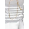 CM 14K Gold Renk Yassı Zincir Model 60 cm Kadın Kolye 5886