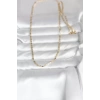 CM 14K Gold Renk Yassı Zincir Model 60 cm Kadın Kolye - TJ-BKO10984