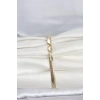 CM 14K Gold Renk Yassı Zincir Yılan Model Kadın Bileklik - TJ-BB8297