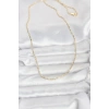 CM 14K Gold Renk Zincirli 60 cm Kadın Kolye 5886