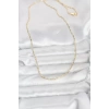 CM 14K Gold Renk Zincirli 60 cm Kadın Kolye - TJ-BKO10938