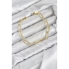 CM Ataş Zincir Model Gold Renk Pirinç Kadın Bileklik