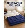 Çok Amaçlı Şişme Hava Yatağı Çift Kişilik Hızlı Şişirme Vanalı