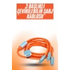 Çoklu Şarj Kablosu USB Type-C İOS Uyumlu 120W Hızlı Şarj Kablosu