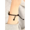 COOL (Havalı) Siyah Deri İpli Unisex Mood Bileklik - TJ-BB1984