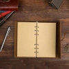 Deri Yaprak Desenli Petrol Mavisi Defter
