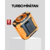 Dijital Ekranlı Turbo Mini Fan – 3 Kademeli Hız Sessiz Çalışma ve Type-C Şarj
