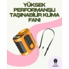 Dijital Göstergeli Turbo Taşınabilir Fan – USB Type-C 3 Serinlik Modu