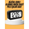 Dijital Masa Saati Takvim Çalar Saat Alarmlı Işıklı Led Ekran Pilli
