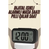 Dijital Masa Saati Termometreli Takvim Çalar Saat Led Ekran Pilli
