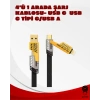 Dönüştürülebilir 4 Başlıklı Hızlı Şarj Kablosu – 1.2m 65W Dayanıklı ve Esnek Tasarım
