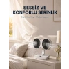 Duvara Monte Edilebilen Çift Başlıklı Sessiz Masa Fanı