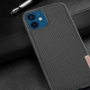 Dux Ducis Fino Serisi iPhone 12 -12 Pro 6.1inç Kılıf Premium Dokuma Silikon Kılıf-(5775)