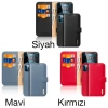 Dux Ducis iPhone 12 Pro Max Kılıf Mıknatıslı Cüzdanlı Deri Kılıf Hivo Series-(5775)