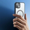 Dux Ducis iPhone 14 Plus Aimo Series MagSafe Premium Buzlu Sert PC-TPU Kılıf-(5775)