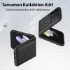 Dux Ducis Venice Series Samsung Galaxy Z Flip3 5G için Premium Deri Kılıf-(5775)
