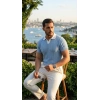 Erkek 2li Paket Desenli Kısa Kollu Pamuk Triko Tişört