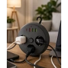 Ev Ofis İçin Çoklu Priz 3 Priz 3 USB Type C Güvenli Enerji Yönetimi