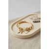 Fiyonk Charmlı Beyaz Renk Gold Bileklik TJ-BB8710