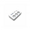 FLY 3406-01 3 Soket 3 USB Akım Korumalı Priz 2.1A Anahtarlı 2Mt Kablo (Beyaz)(1923)