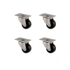 Furç Tablalı Bilyalı Teker - 28MM - Siyah HKS232 - 4 Adet