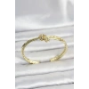 Gold Renk Düğüm Model Pirinç Kadın Bileklik