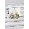 Gold Renk Pirinç Vintage Kadın Küpe 5886