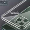 GOR İPhone 11 Pro Max 6.5 inch Kamera Korumalı Şeffaf Silikon Kılıf-(5775)