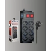 Güçlü Termal Korumalı 8 Priz + 3 USB Çoklu Uzatma Kablosu 2m