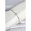 Gümüş Renk Pirinç Yıldız Model Asansörlü Kadın Bileklik
