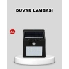 Güneş Enerjili 20 LED Hareket Sensörlü Lamba – IP65 Su Geçirmez Dış Mekan Aydınlatma