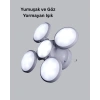Güneş Enerjili ve USB Şarjlı LED Kamp Lambası – 5 Farklı Işık Modlu Askılı Tasarım