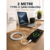 Hızlı Şarj Destekli 2 Metre Type-C Kablo