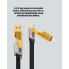 Hızlı Şarj Destekli 65W Örgülü USB-C ve USB-A Çoklu Şarj Kablosu