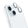 HOCO Crystal Clear iPhone 15-15 Plus HD 3D Metal Çerçeveli Kamera Koruyucu Lens-(5775)