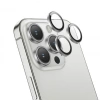 HOCO Crystal Clear iPhone 15 Pro-15 Pro Max HD 3D Metal Çerçeveli Kamera Koruyucu Lens-(5775)
