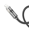 HOCO U122 Kristal Uç 2.4A USB to iPhone Lightning Hızlı Data ve Şarj Kablosu-(5775)