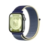 Huawei Fit 4 Hasırlı Cırtcırtlı Kordon - Sarı-lacivert