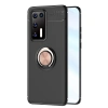 Huawei P40 Kılıf Range Yüzüklü Silikon - Siyah-gold