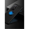 Huawei P40 Pro Kılıf Range Yüzüklü Silikon - Siyah-mavi